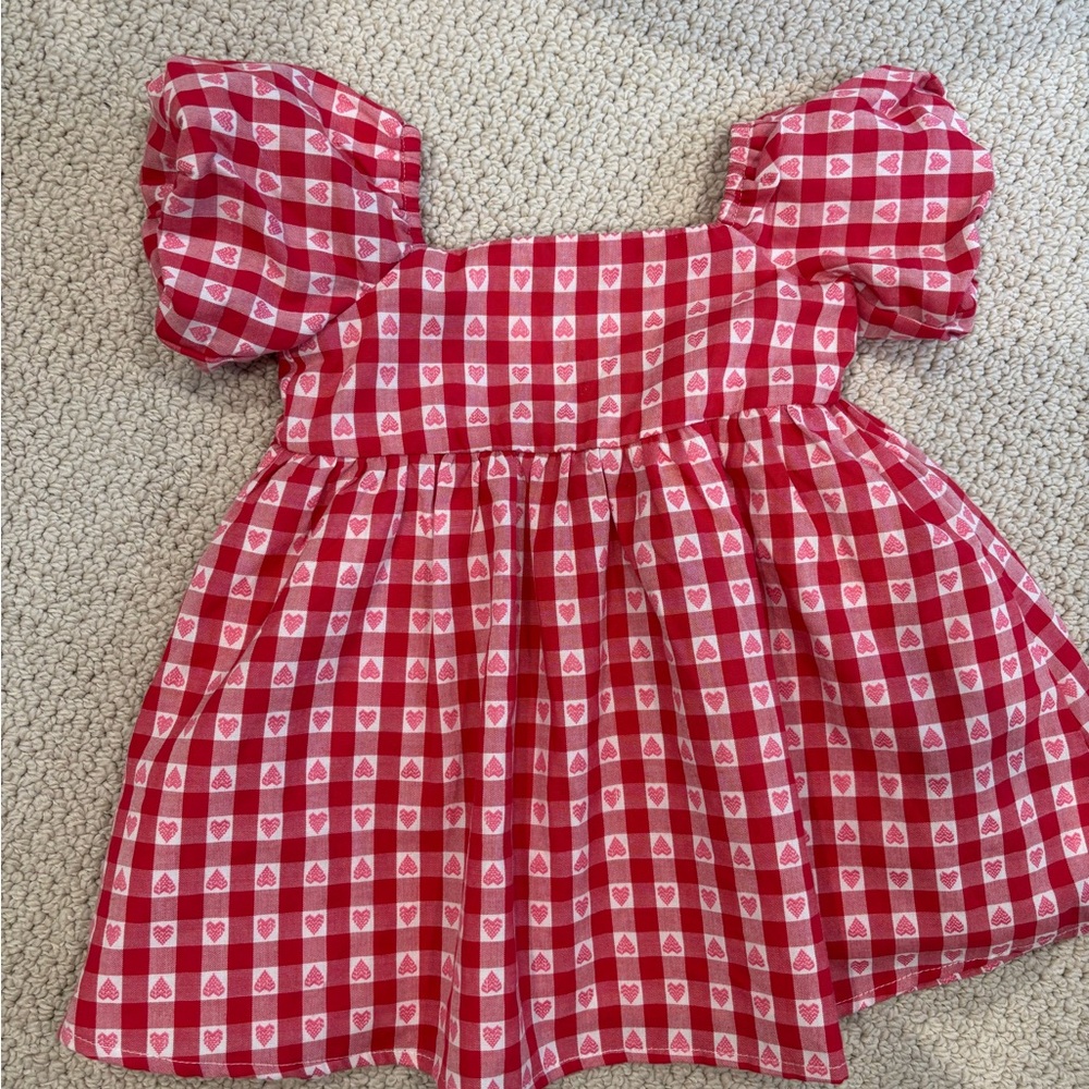 Janie and Jack Heart Gingham Dress